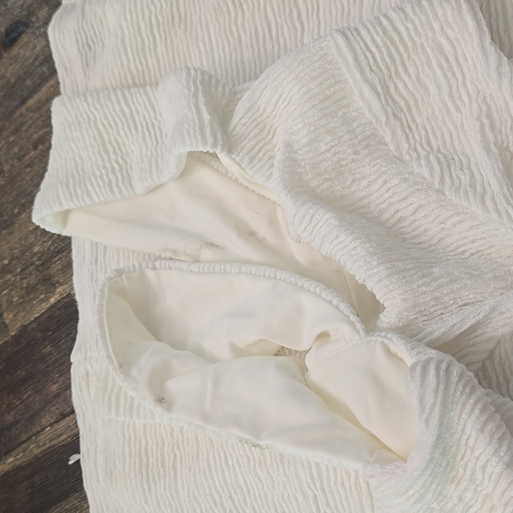 Rumer The Label Rae Mini Dress Size Small White Cutout Ribbed Stretchy - Picture 15 of 16